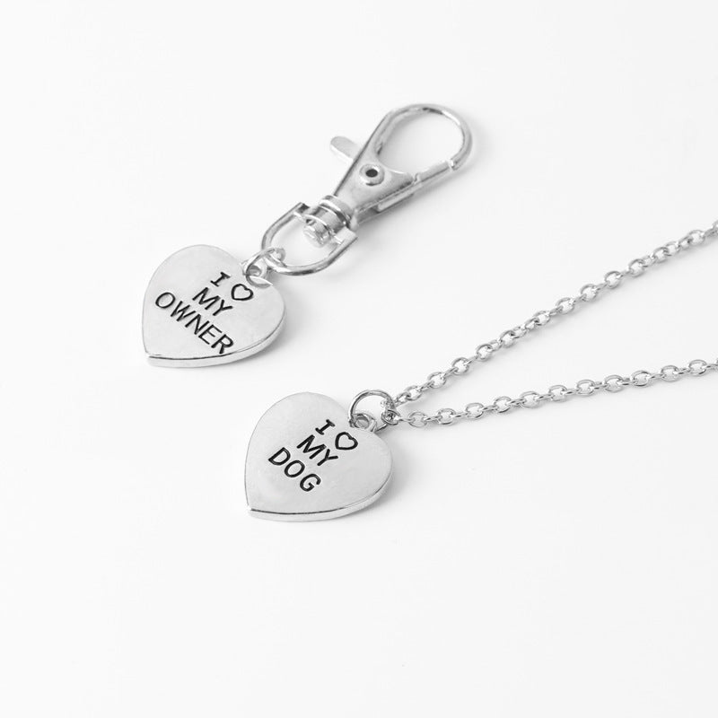 I love My Owner, I love My Dog Pet Dog Necklace