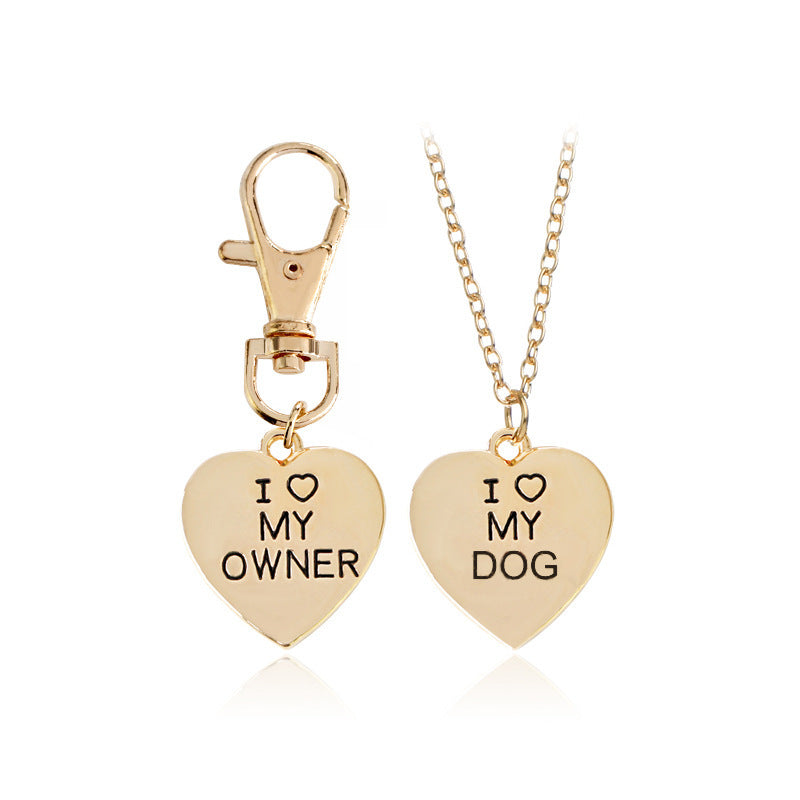 I love My Owner, I love My Dog Pet Dog Necklace