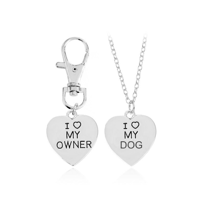 I love My Owner, I love My Dog Pet Dog Necklace