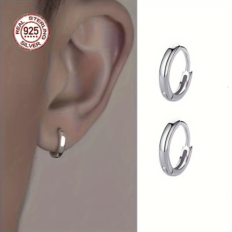 Hypoallergenic Men's Perfect Material S925 Sterling Silver Earrings