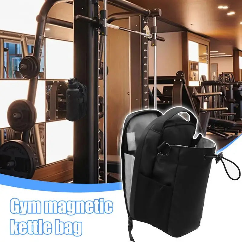 Magnetic Water Bottle Holder Large Capacity Gym Bag with Cell Phone Pocket