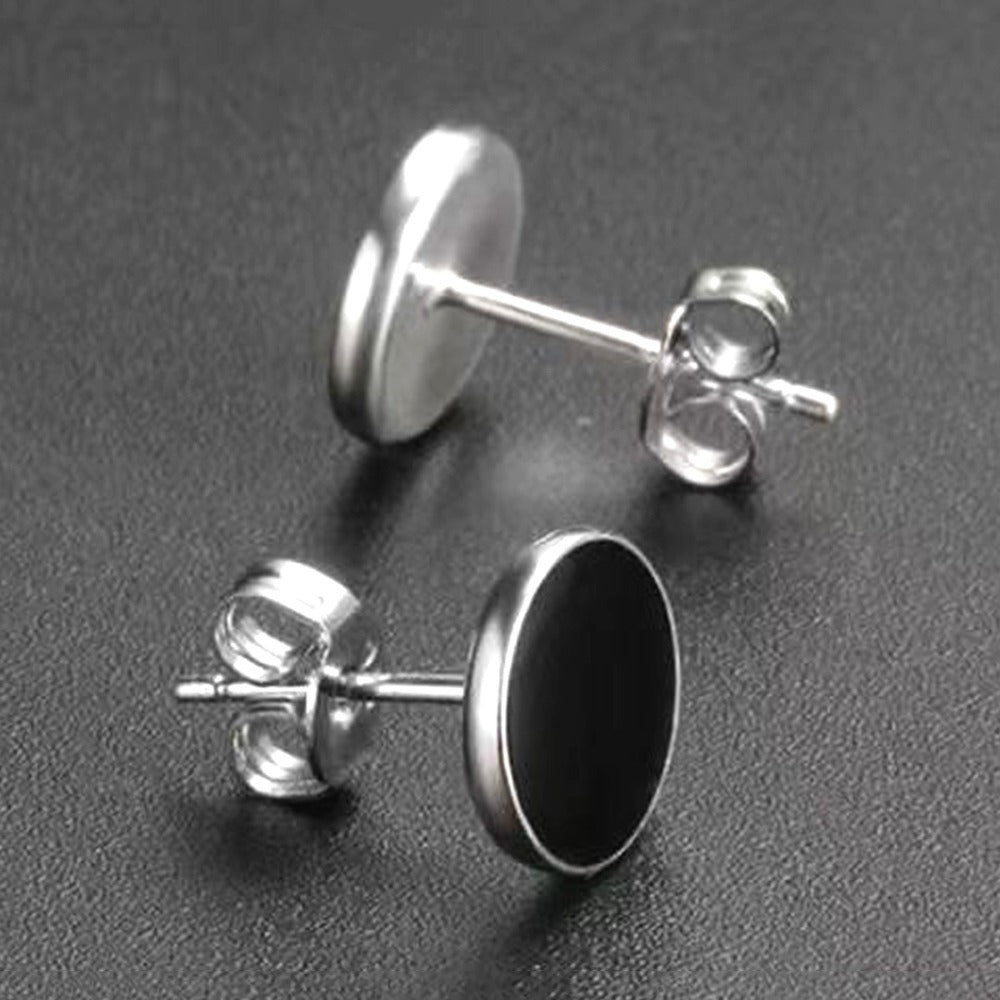 1 Pair Of Pierced Earrings For Men And Women Punk Stainless Steel Earrings Hip Hop Fashion Earrings